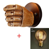 7.5X11cm Lámpara de pared con puño de madera creativa - Avenila - Iluminación Interior, Diseño y Más