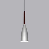 Luz colgante de aluminio y madera de 9 1/2" de ancho - Avenila - Iluminación interior, diseño y más