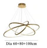 Lámpara de anillos de oro y plata del moderno hotel LED - Avenila Selecciona