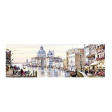 Abstract Venice City of Water Oil Painting on Canvas Resort Boats Buildings Cuadros Posters and Prints Wall Art for Living Room - Avenila - Interior Lighting, Design & More