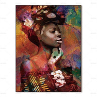 Retrato de Arte Mural Africano Impreso en Lienzo Sin Marco - Avenila - Iluminación Interior, Diseño y Más