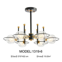 Avenila Gold & Black Modern Glass Ball LED Chandelier - Avenila - Interior Lighting, Design & More