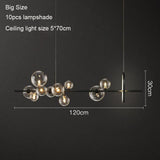 Avenila Nordic Black LED Chandelier Light 7/10 Glass Bubble Lampshade Dining Room - Avenila - Interior Lighting, Design & More