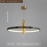 Avenila Round Circular Bamboo Luxury Adjustable Chandelier - Avenila - Interior Lighting, Design & More