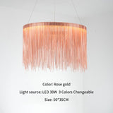 Avenila Silver Rose Gold Luxury Chain Tassel Chandelier - Avenila - Interior Lighting, Design & More