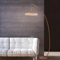 Lámpara de piso de la sala de estar de una casa de acrílico café - Avenila - Iluminación interior, diseño y más