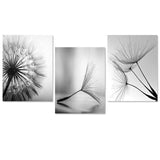 Flor de Diente de León Pintura en Lienzo Cuadros Modernos de Arte en Blanco y Negro para Decoración del Hogar Sala de Estar Cartel de Pared Abstracto Sin Marco - Avenila - Iluminación Interior, Diseño y Más