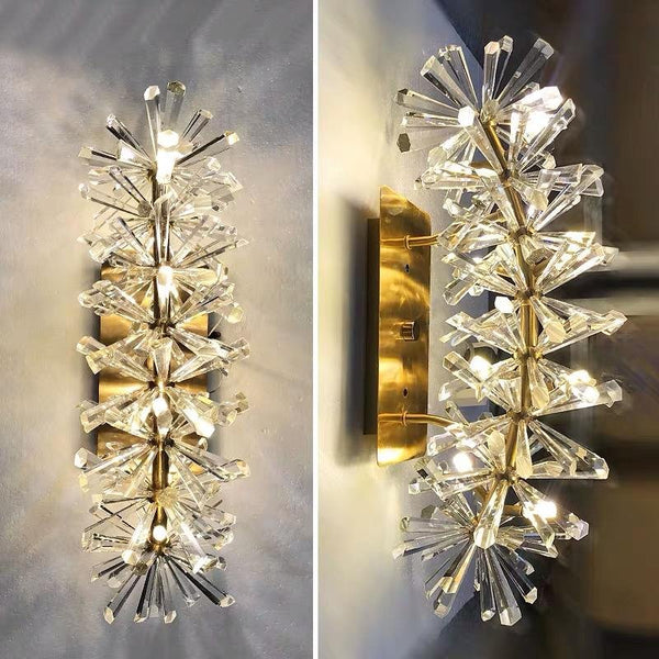 Apliques de pared de cristal con diseño de flores para el pasillo - Avenila - Iluminación interior, diseño y más