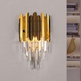 Lámpara de pared para bollos de cama de cristal dorado - Avenila - Iluminación interior, diseño y más