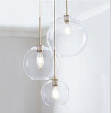 Loft Modern Pendant Light Silver Gold Glass Ball Hanging Lamp - Avenila - Iluminación Interior, Diseño y Más