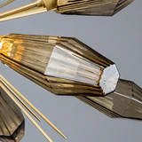 Lámpara de lujo de cristal gris ahumado de Sputnik para la sala de estar - Avenila - Iluminación interior, diseño y más