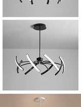 Matte Black/White 180°-360° Rotating Modern Led Chandelier - Avenila Selects - Avenila - Interior Lighting, Design & More