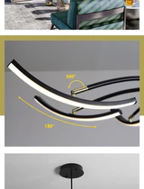 Matte Black/White 180°-360° Rotating Modern Led Chandelier - Avenila Selects - Avenila - Interior Lighting, Design & More