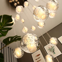 Bola de Cristal Moderna LED Lámparas Colgantes Múltiples Lámparas de Escalera Lámpara Colgante de Barra para Hotel - Avenila - Iluminación Interior, Diseño y Más
