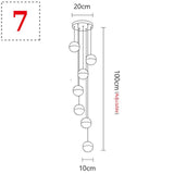 Bola de Cristal Moderna LED Lámparas Colgantes Múltiples Lámparas de Escalera Lámpara Colgante de Barra para Hotel - Avenila - Iluminación Interior, Diseño y Más