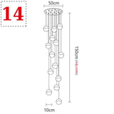 Bola de Cristal Moderna LED Lámparas Colgantes Múltiples Lámparas de Escalera Lámpara Colgante de Barra para Hotel - Avenila - Iluminación Interior, Diseño y Más