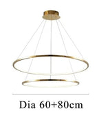 Moderno Hotel LED Lámpara de anillos de oro y plata - Avenila Selects - Avenila - Iluminación Interior, Diseño y Más