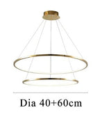 Moderno Hotel LED Lámpara de anillos de oro y plata - Avenila Selects - Avenila - Iluminación Interior, Diseño y Más