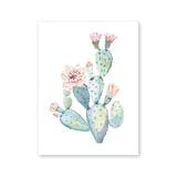Nordic Art Print Pastel Watercolor Cactus Canvas Painting Poster Botanical Wall Art Pictures For Living Room Home Decor No Frame - Avenila - Interior Lighting, Design & More