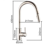 Grifo de cocina inteligente de acero inoxidable de 360 grados de control táctil