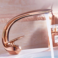 Llave para lavabo de oro rosa minimalista - Avenila - Iluminación interior, diseño y más