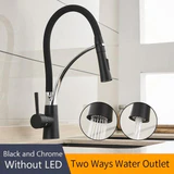 Grifo de cocina de goma cromado LED extraíble - Avenila - Iluminación interior, diseño y más
