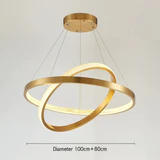 Candelabro de anillo circular de oro de lujo semi-extenso - Avenila Luxury Selects - Avenila - Iluminación Interior, Diseño y Más