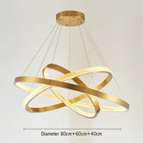 Candelabro de anillo circular de oro de lujo semi-extenso - Avenila Luxury Selects - Avenila - Iluminación Interior, Diseño y Más