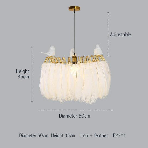 Lámpara de plumas blancas Sofrey - Avenila Selects - Avenila - Iluminación Interior, Diseño y Más