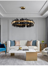 Spacestation Flush Mount Copper Multi-Level Chandelier - Avenila - Interior Lighting, Design & More