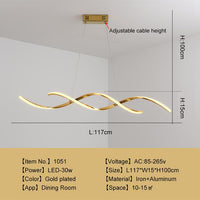 Lámpara en espiral Lámpara moderna de acabado cromado/dorado - Avenila - Iluminación interior, diseño y más