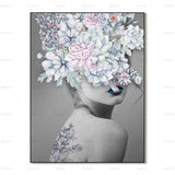 Trippy Abstract Flower Girl With Sunglasses Reflection Poster - Avenila - Iluminación Interior, Diseño y Más
