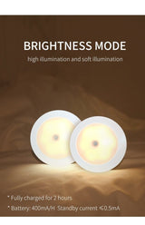 OVNI Sensor de Movimiento LED Luz Nocturna Recargable de Seguridad Giratoria de 360 grados Lámpara de pared para el dormitorio Escalera Gabinete Inodoro - Avenila - Iluminación Interior, Diseño y Más