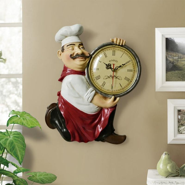 Reloj de pared del chef italiano de la poca