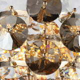 Lustre de luxe en cristal gris fumée 50-80cm - Avenila - Éclairage intérieur, design et plus