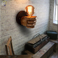 7.5X11cm Creative Wooden Fist Wall Lamp - Avenila - Interior Lighting, Design & More