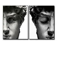 Avenila Greek Black and White David Head Sculpture Posters And Prints Wall Art Canvas Paintings Pictures - Avenila - Interior Lighting, Design & More