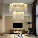 Avenila Silver Rose Gold Luxury Chain Tassel Chandelier - Avenila - Interior Lighting, Design & More