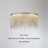 Avenila Silver Rose Gold Luxury Chain Tassel Chandelier - Avenila - Interior Lighting, Design & More