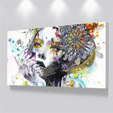 Belle fille en fleurs Peinture sur toile Posters d'art mural Images à imprimer pour la décoration de la chambre à coucher - Avenila - Éclairage intérieur, design et plus