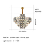 Deer Modern Christmas Crystal Gold Small Round Chandelier - Avenila - Interior Lighting, Design & More