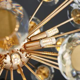 Lustre moderne de luxe en cristal doré pour salon - Avenila - Éclairage intérieur, design et plus