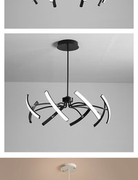 Lustre moderne à leds noir/blanc mat tournant à 180°-360° - Avenila Selects - Avenila - Éclairage intérieur, design et plus