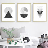 Style minimaliste Marbre Motif géométrique abstrait Peinture décorative sur toile Poster - Avenila - Éclairage intérieur, design et plus