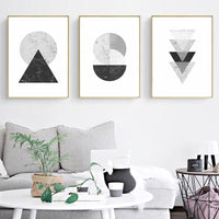Style minimaliste Marbre Motif géométrique abstrait Peinture décorative sur toile Poster - Avenila - Éclairage intérieur, design et plus
