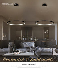 Modern Hanging 4/3/2/1 Circle Ring Chandelier - Avenila - Interior Lighting, Design & More