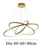 Lustre d'hôtel moderne à LED avec bague en or et en argent - Avenila Selects - Avenila - Éclairage intérieur, design et plus