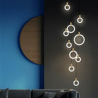 Modern LED Wall Stair Ring Chandelier - Avenila - Interior Lighting, Design & More