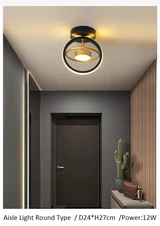 Orbital Modern Luxury Ceiling Hallway Corridor Black White and Gold Light - Avenila - Interior Lighting, Design & More