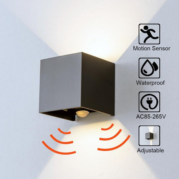 Radar Sensor Porch Light Adjustable Angle Outdoor & Indoor LED Wall Li